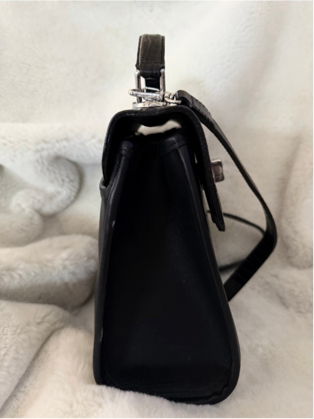 Brighton Leather Box Satchel Crossbody Bag - Picture 7 of 12